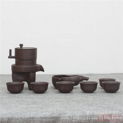 尚品軒廠(chǎng)家直銷(xiāo)時(shí)來(lái)運(yùn)轉(zhuǎn)自動(dòng)茶具 仿古石墨紫砂茶具的完美融合